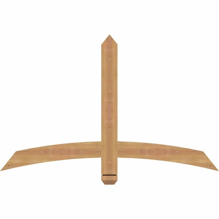 Ekena Millwork Bellingham Timber Gable Bracket, Western Red Cedar, 48"W x 30"H x 1 1/2"D x 3 1/2"F, 15/12 Pitch GBW048X30X0204BEL00SWR